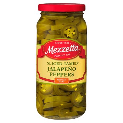 Mezzetta sliced jalapeño peppers 425g, UK version