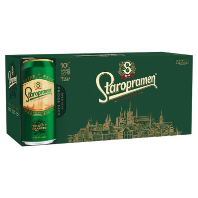 Staropramen lager beer in cans 10x440ml, UK version