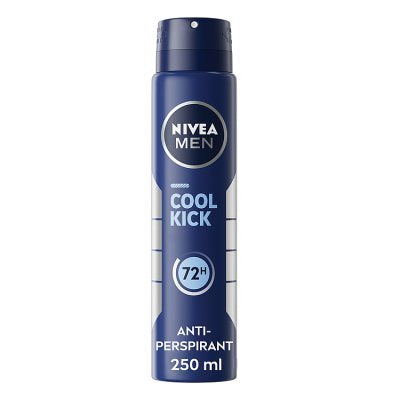 Nivea men's Cool Kick deodorant 250ml aerosol - British product