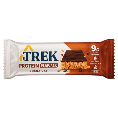 TREK cocoa oat protein flapjack bar 50g, UK version