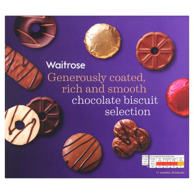 Waitrose chocolate biscuit selection assorted chocolates 400g - British product