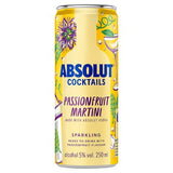 Absolut Passionfruit Martini cocktail can 250ml (British brand)