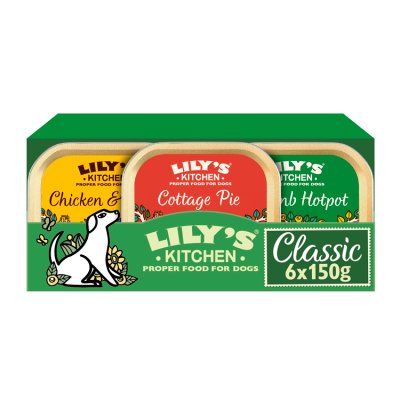 Lily's Kitchen Classic Dinners dog food selection box 6x150g, UK version