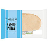 Waitrose white pitta bread 6-pack, imported from the UK