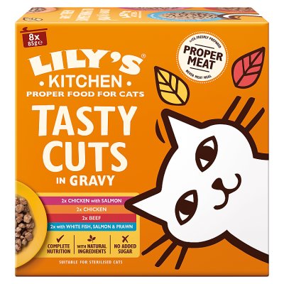Lily's Kitchen Tasty Cuts in Gravy multipack 8x85g, imported from the UK