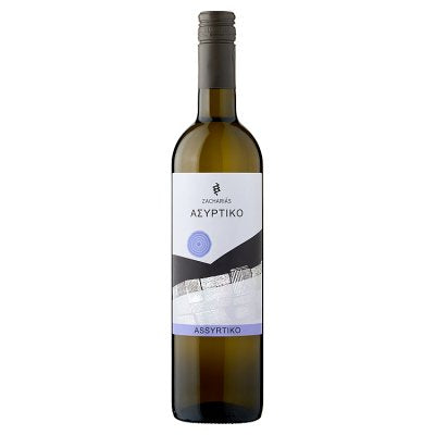 Zacharias Assyrtiko dry white wine 75cl, imported from the UK