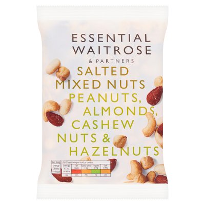 Waitrose roasted salted mixed nuts 200g (British brand)