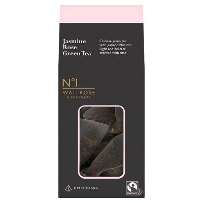 Waitrose jasmine rose green tea 15 tea bags, UK version
