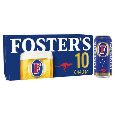 Foster's lager beer 10x440ml cans, imported from the UK