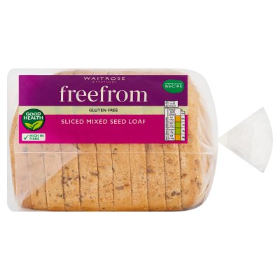 Waitrose free from mixed seed sliced loaf 400g (British brand)