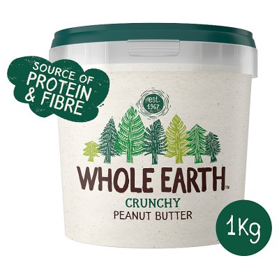Whole Earth crunchy peanut butter 1kg, imported from the UK