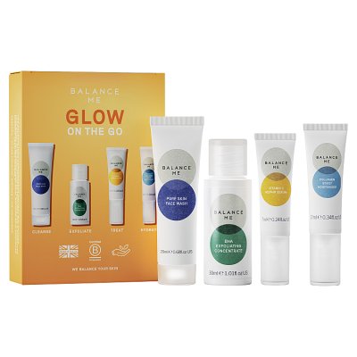 Balance Me Glow on the Go skincare set, UK version