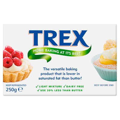 Trex baking fat 250g dairy free, imported from the UK