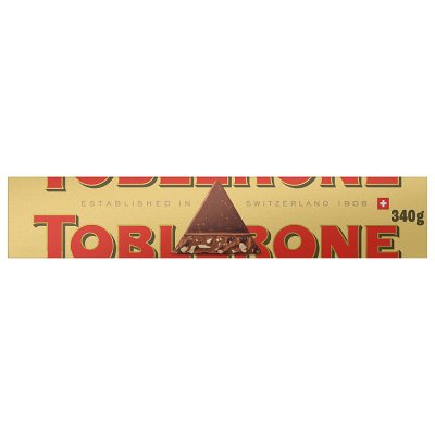 Toblerone chocolate gifting bar with honey and almond nougat 340g, UK version