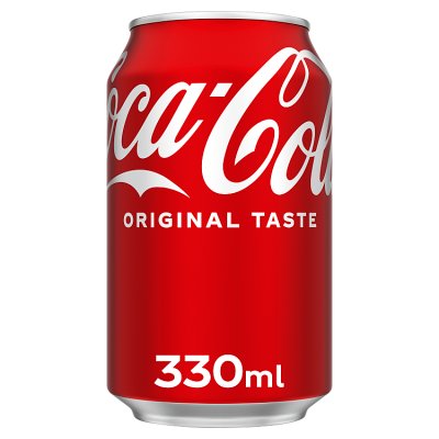 Coca-Cola original taste cola 330ml can, imported from the UK
