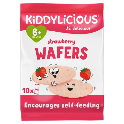 Kiddylicious strawberry baby wafers 40g - British product