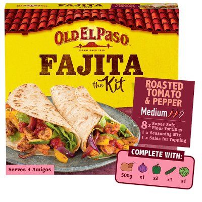 Old El Paso tomato & pepper fajita kit 500g - British product