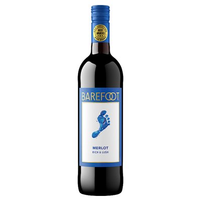 Barefoot Merlot California red wine 75cl - British product