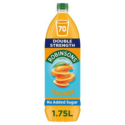 Robinsons double strength orange squash 1.75 litre, imported from the UK