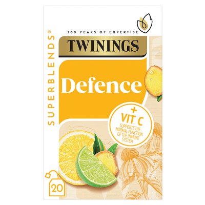 Twinings Superblends Defence green tea bags 40g, imported from the UK