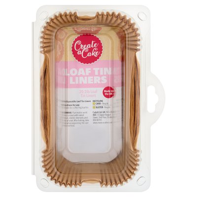 Create a Cake 2lb loaf tin liners pack of 20 (British brand)