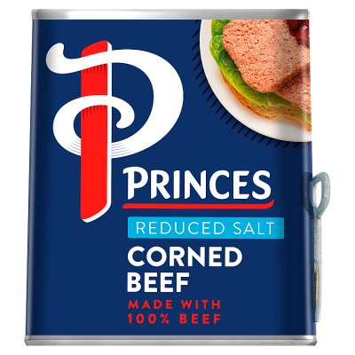 Princes corned beef reduced salt 340g (British brand)