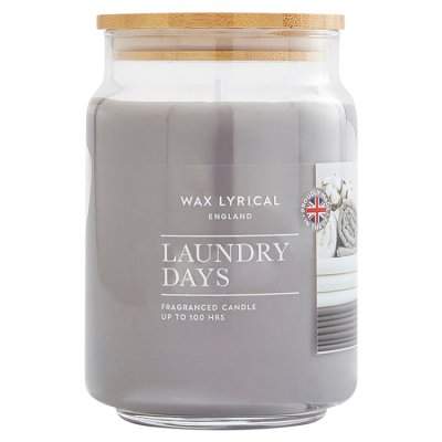 Wax Lyrical large jar candle Laundry Days 475g - British product