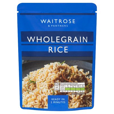 Waitrose wholegrain rice 250g pouch - British product