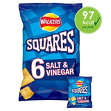 Walkers Squares salt and vinegar crisps multipack 6x22g, UK version