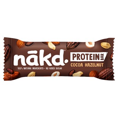 nakd cocoa hazelnut protein bar 45g snack, UK version
