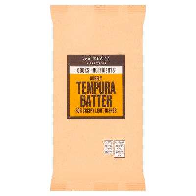 Waitrose Cooks' Ingredients tempura batter mix 128g, UK version
