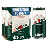 San Miguel lager 440ml cans, 4 pack (British brand)
