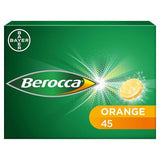 Berocca orange effervescent vitamin tablets 45, UK version