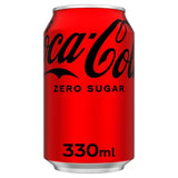 Coca-Cola Zero Sugar soft drink 330ml can - British product