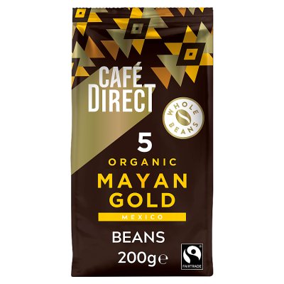 Cafédirect Mayan Gold whole coffee beans 200g - British product