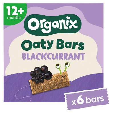 Organix blackcurrant soft oaty bars 6x23g (British brand)