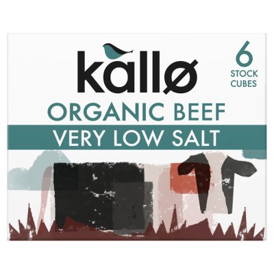 Kallo organic beef low salt stock cubes 48g - British product