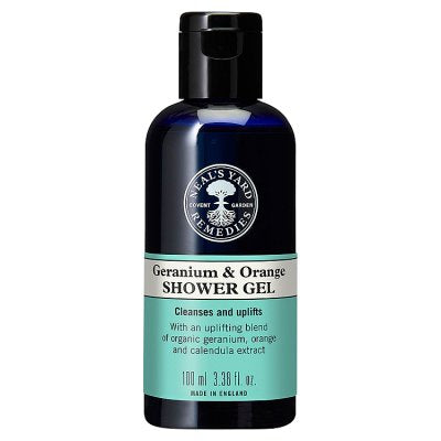 Neal's Yard geranium and orange shower gel 100ml - British product
