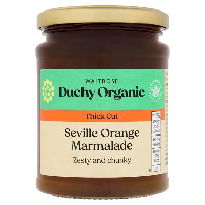 Duchy Organic Seville orange thick cut marmalade 340g (British brand)