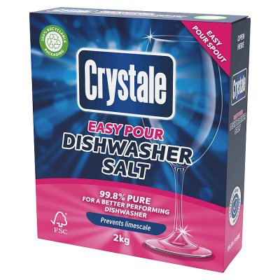 Crystale dishwasher salt 2kg box for dishwashers, UK version