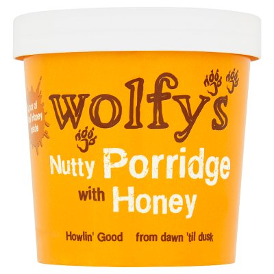 Wolfy's Nutty Porridge with honey pot 90g (British brand)