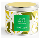 John Lewis white jasmine scented candle tin, UK version