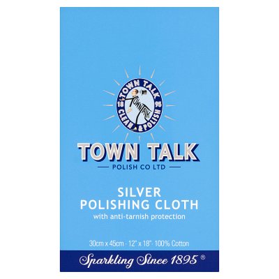 Town Talk Polish silver polishing cloth, UK version