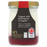Waitrose No.1 strawberry compote yogurt 125g (British brand)