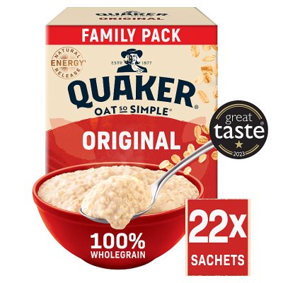 Quaker Oat So Simple Family Pack Original Porridge Sachets 540g