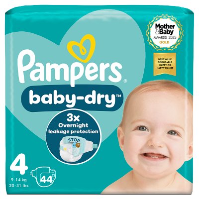 Pampers Baby-Dry nappies size 4 9-14kg, imported from the UK