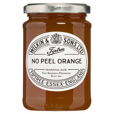 Tiptree no peel marmalade in a 340g jar, UK version