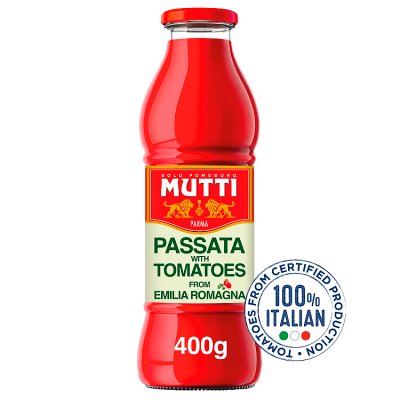 Mutti Italian tomato passata from Emilia 400g, UK version