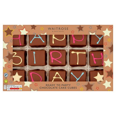Waitrose Chocolate Cake Cubes 652g - British product