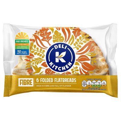 Deli Kitchen plain folded flatbreads 6 pack, UK version